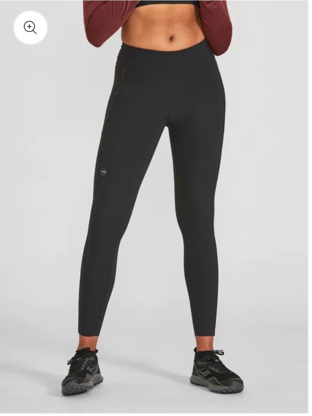 Janji Black Pace Running 7/8 Leggings.